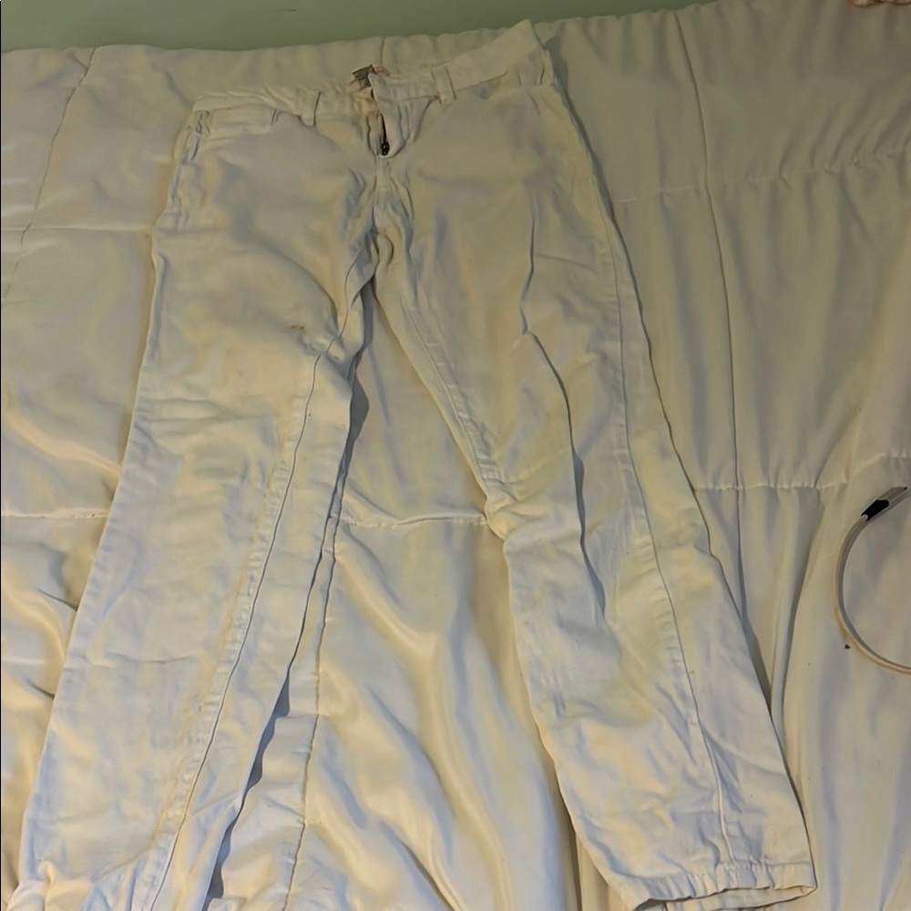 White Casual Pants